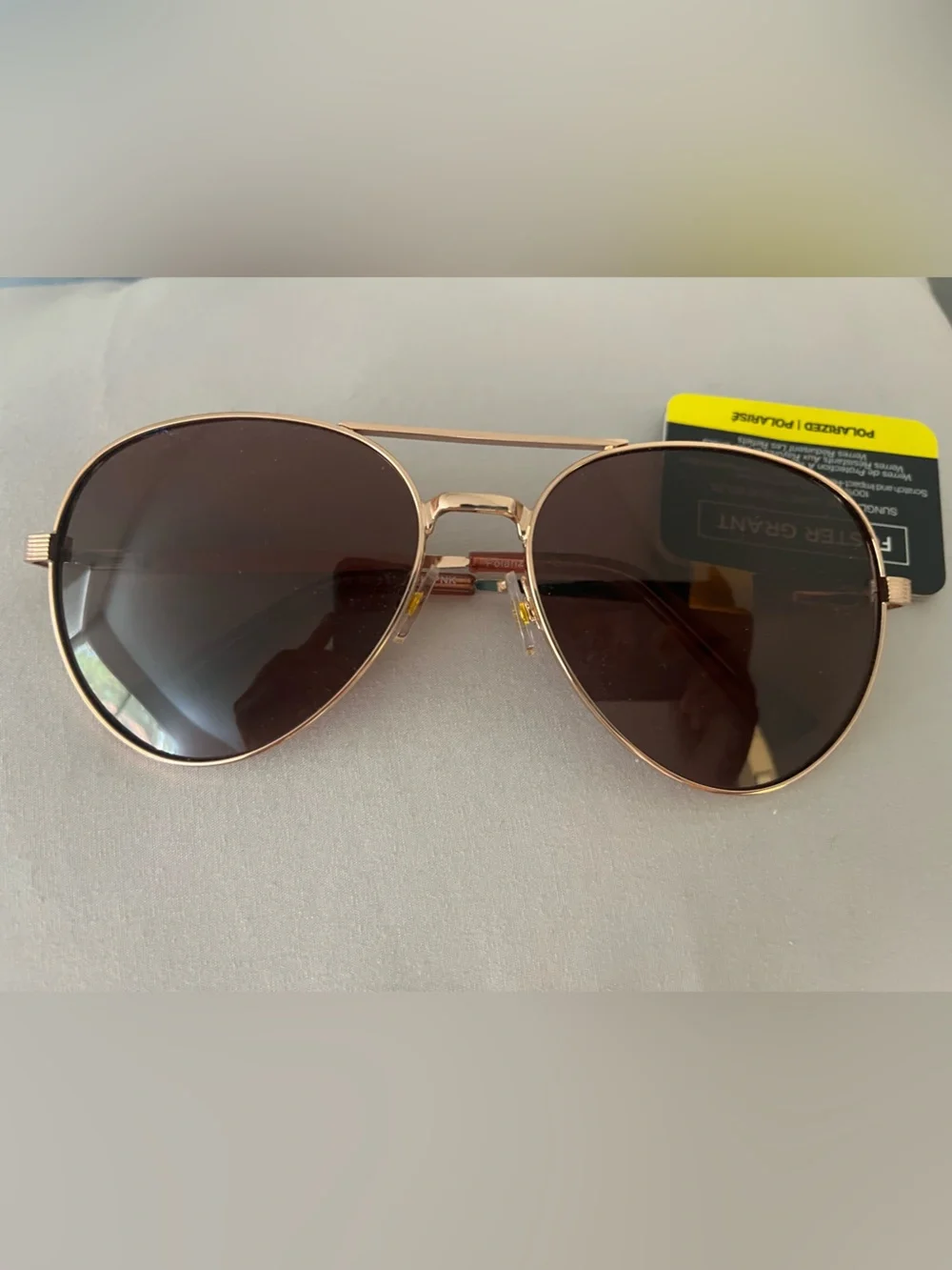 Foster Grant Polarized Foldable Sunglasses - One Black One Rose Gold